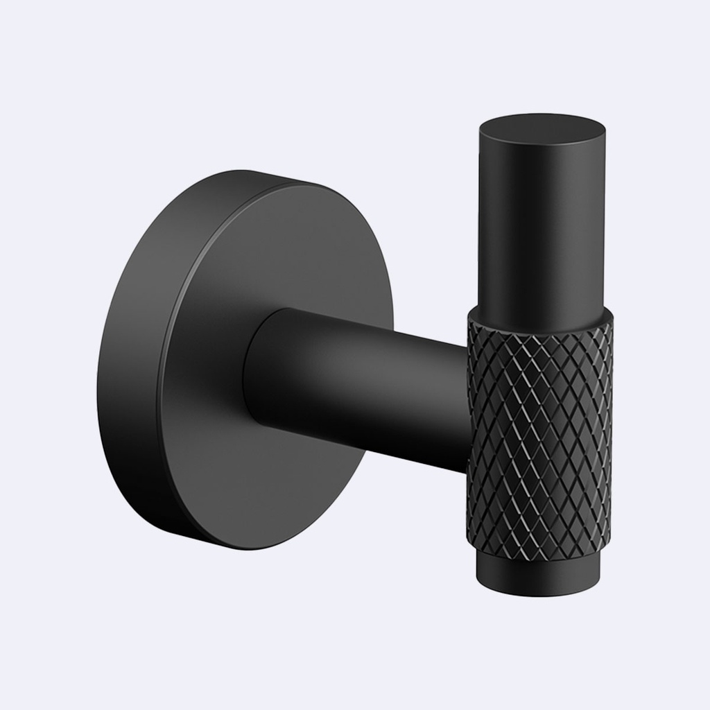 Gancho Hove Colgador Toalla  Modelo 0 Acabado Negro Mate 6Cm X 5Cm X 2Cm