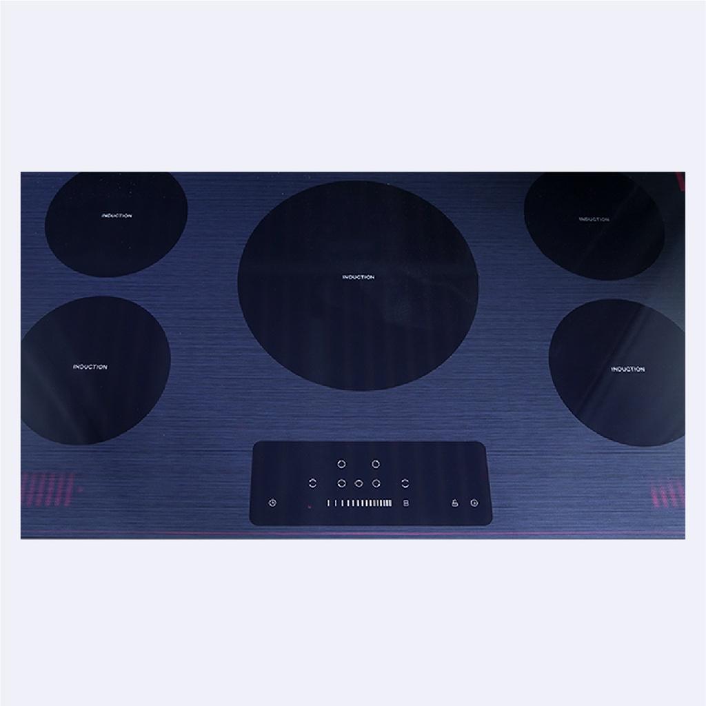 Cocina Empotrable Hove De Inducción Cristal Negro 90Cm