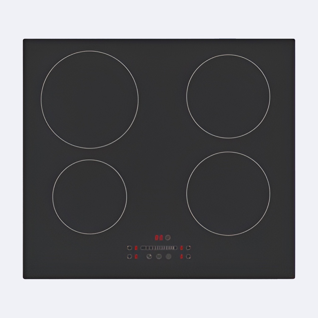 Cocina Empotrable Hove De Inducción Cristal Negro 60Cm