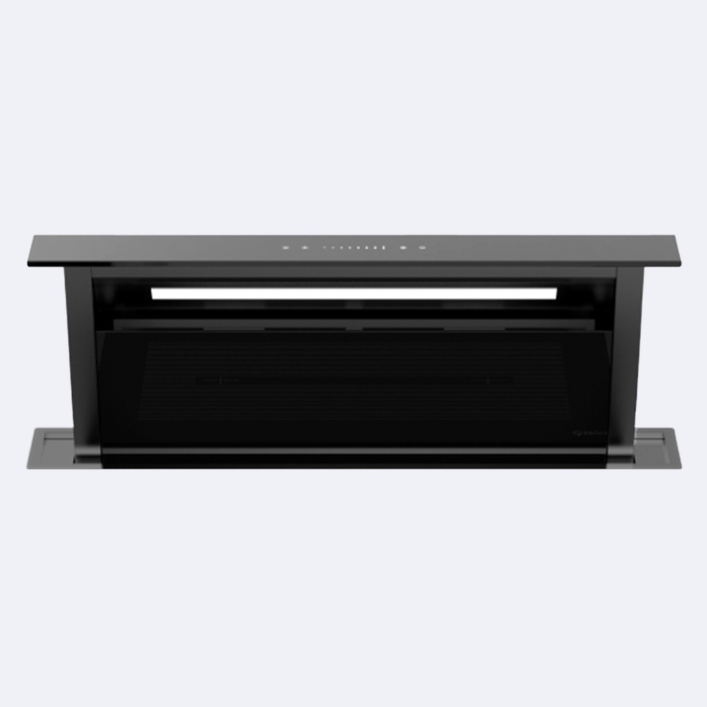 Campana De Extracción Hove Mesón Oculto Cristal Negro 80Cm