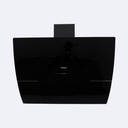 Campana De Extracción Hove Decorativa De Pared Vidrio Curvo Negro De 90Cm