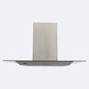 Campana De Extracción Hove Decorativa De Pared Acero Inoxidable Con Vidrio Recto  90Cm