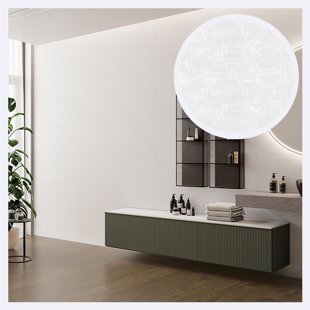 Ceramica Tipo Plano Absolute Shell Blanco (40X120)Cm