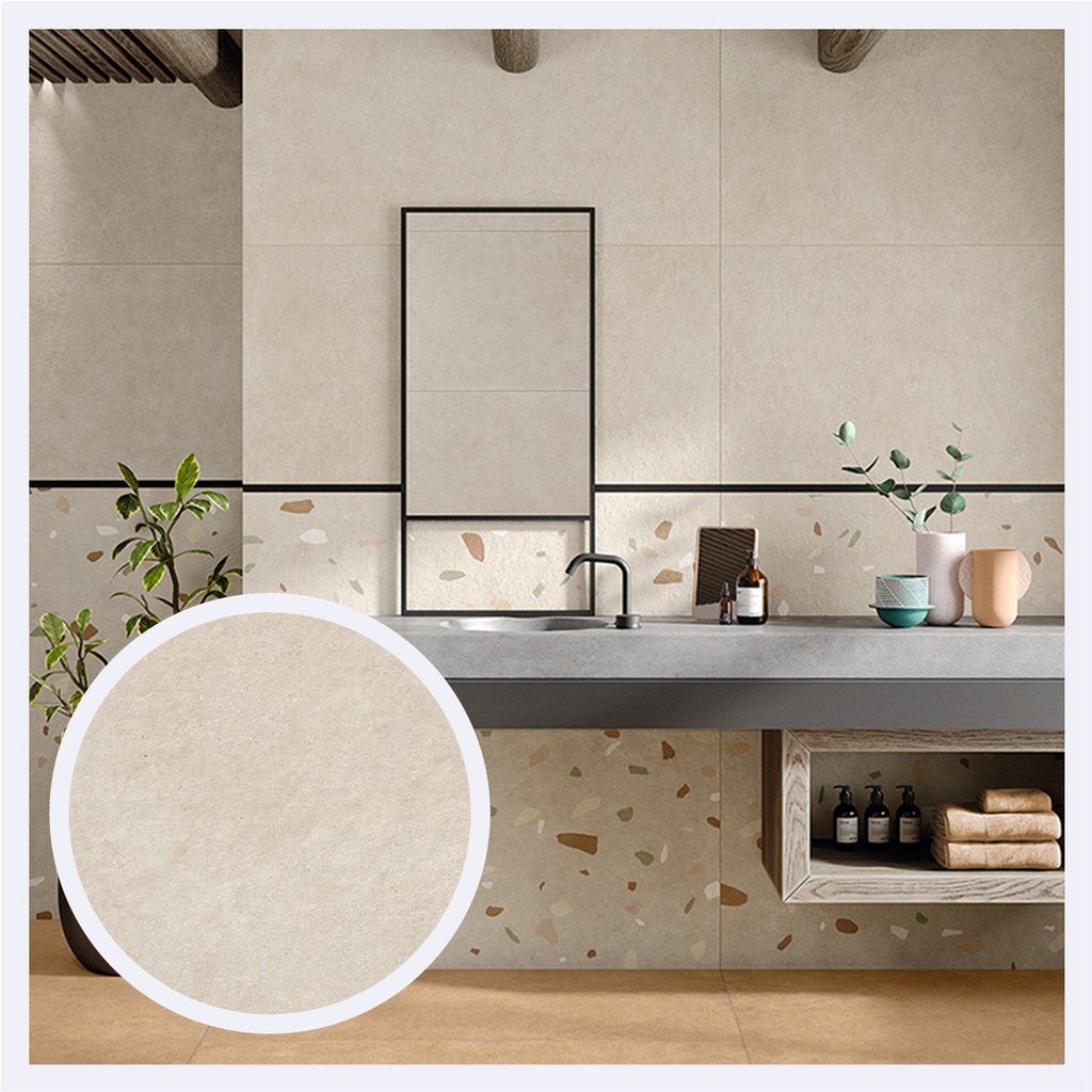 Porcelanato Tipo Cemento Pursue  Greige (60X120X10)Cm
