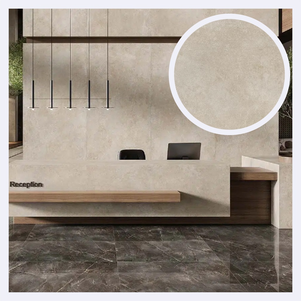 Porcelanato Tipo Cemento Feroe  Greige (60X120X1)Cm