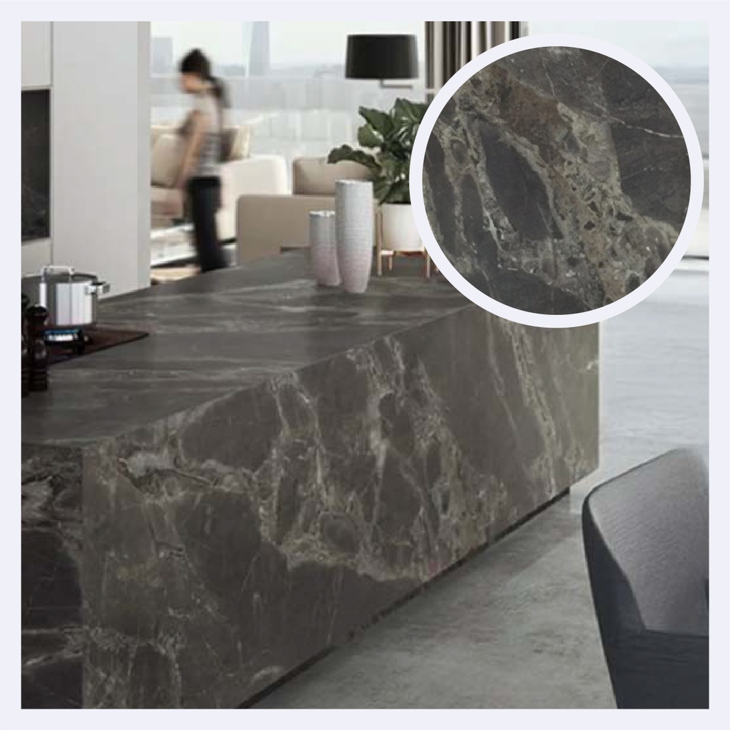 Porcelanato Tipo Marmolizado Amazon Dark   (120X270X0.9)Cm