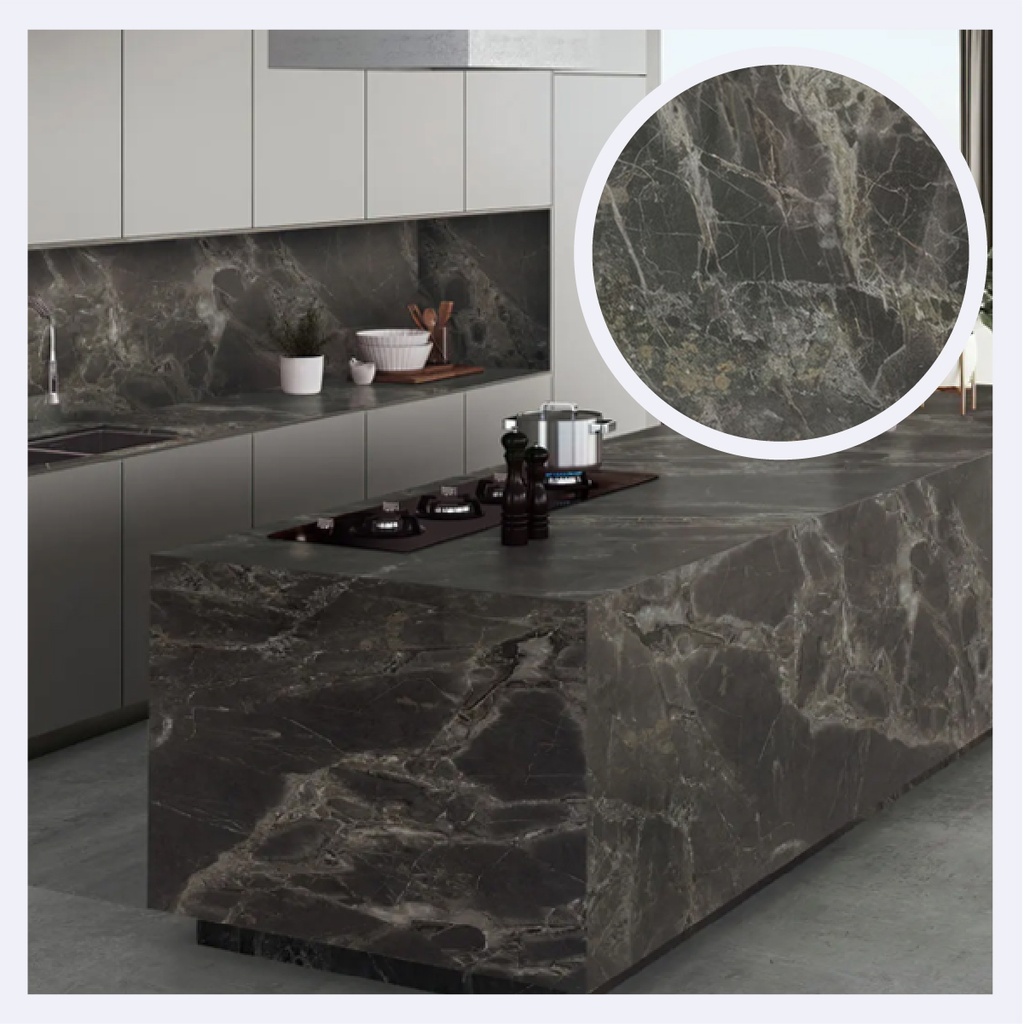 Porcelanato Tipo Marmolizado Amazon Dark   (120X270X0.9)Cm