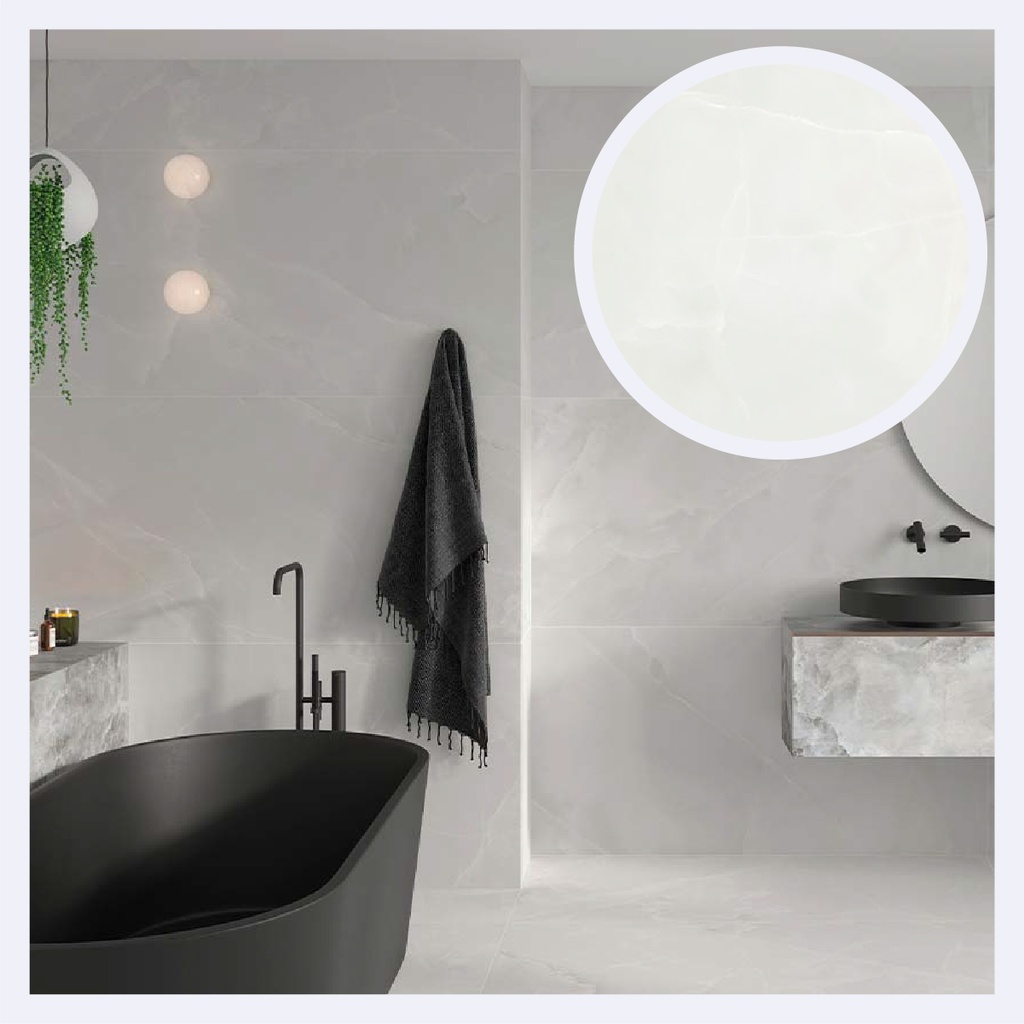 Porcelanato Tipo Marmolizado Scarlet Soft  White (59X119X1)Cm
