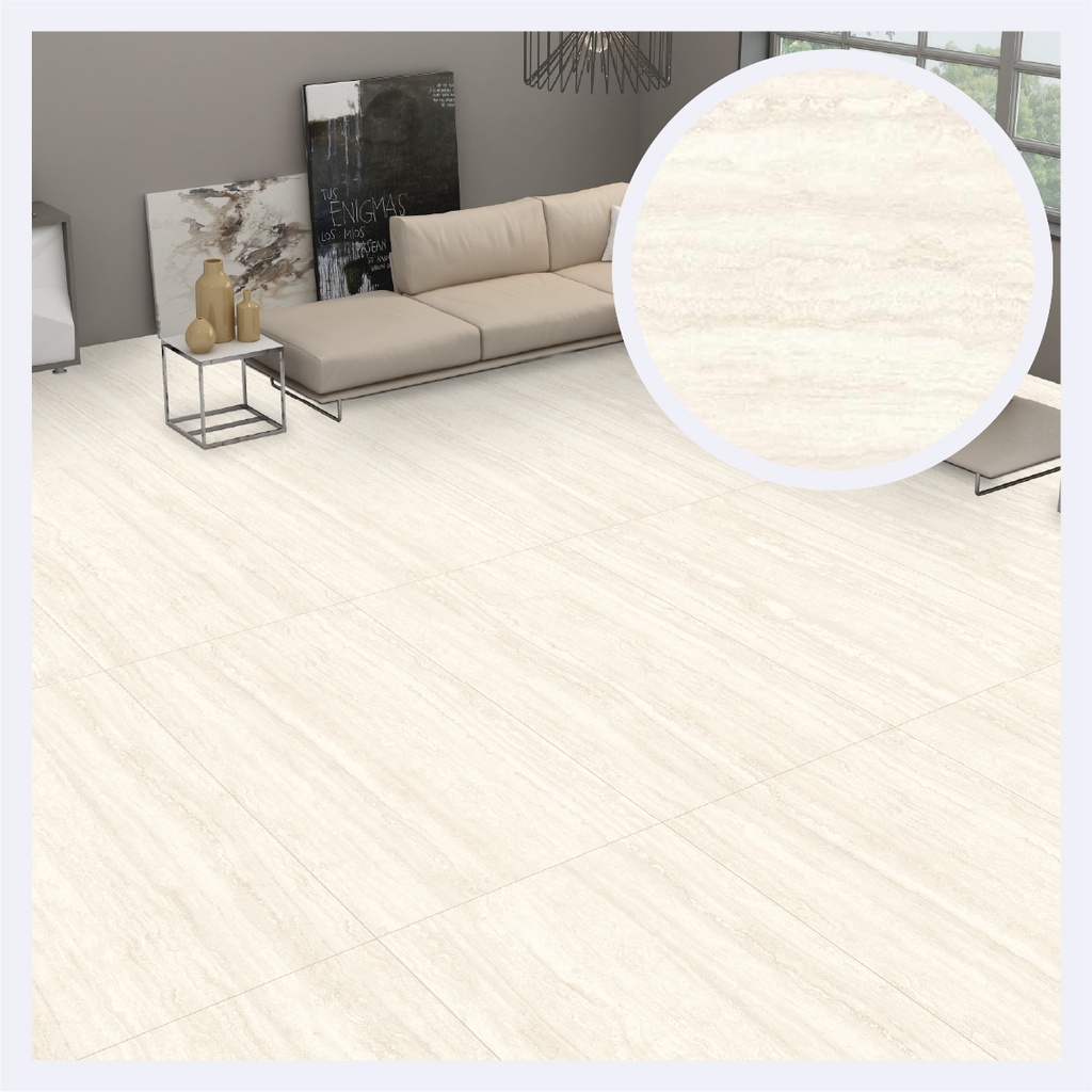 Porcelanato Tipo Marmolizado Travertino Mist   (60X120X0.9)Cm
