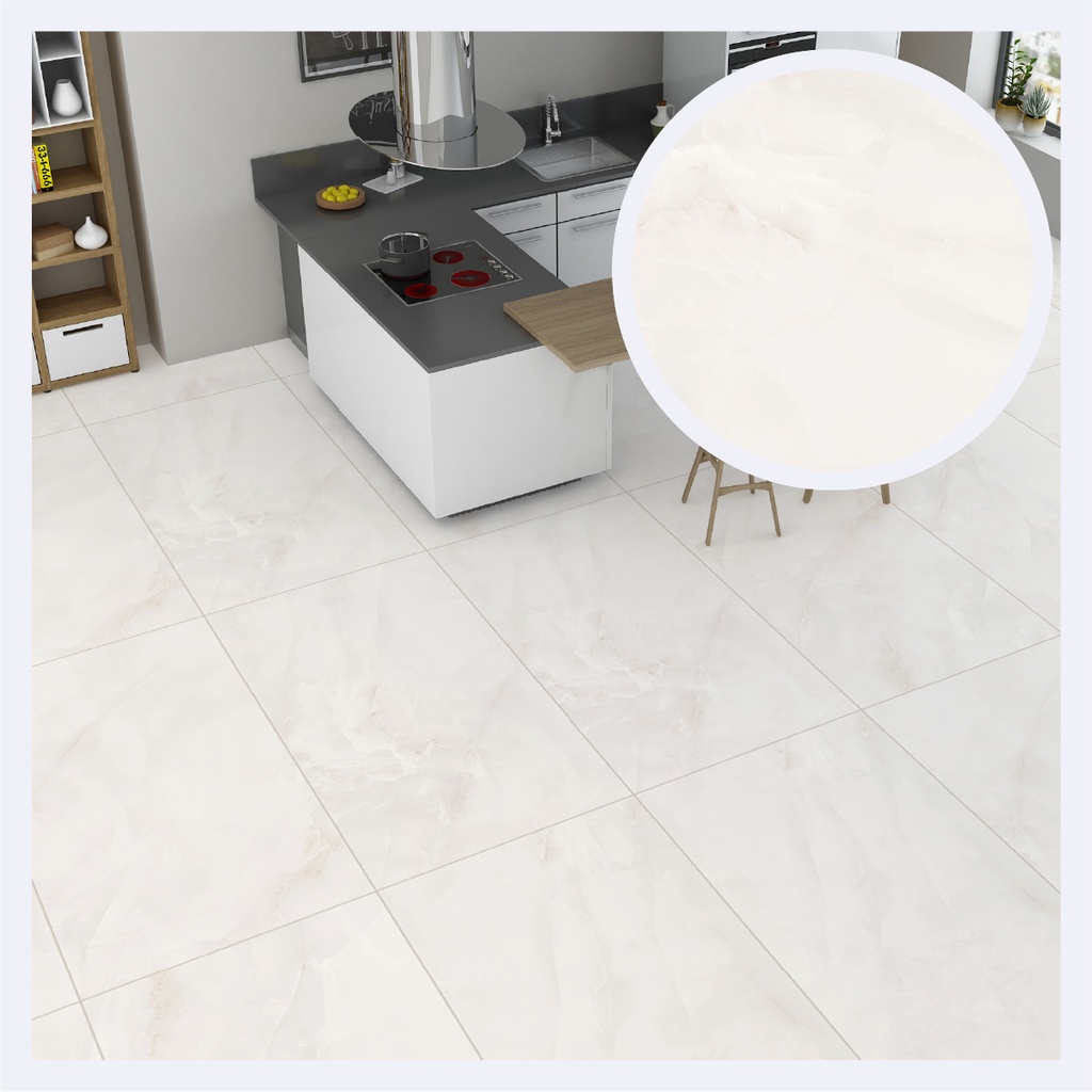 Porcelanato Tipo Marmolizado Onice Crystal  Bianco (60X120X0.9)Cm