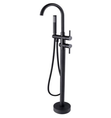 Mezcladoras De Tina Hove Free Standing Negro (111X20)Cm