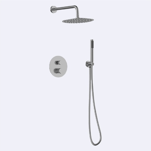 [BAGRMD.0315] Mezcladora  Hove Monomando De Ducha  Con Ducha Teléfono Modelo Vanolu Acabado Satin 40Cm X 20Cm X 18Cm