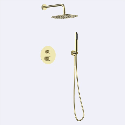 [BAGRMD.0317] Mezcladora  Hove Monomando De Ducha Con Ducha Teléfono Modelo Vanolu Acabado Dorado 40Cm X 20Cm X 18Cm