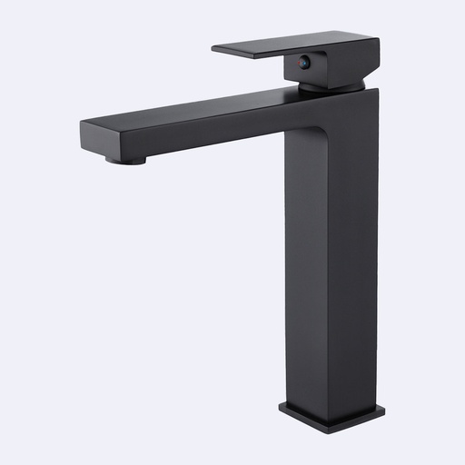 [BAGRML.0268] Mezcladora  Hove Monomando Alta Para Lavamanos  Modelo Ceos Ii Acabado Negro Mate 15Cm X 5Cm X 26Cm
