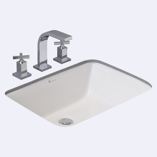 [BALMBM.0001] Lavamanos Bajo Mesón Fv Rectangular  Modelo Alba Acabado Blanco 38Cm X 46Cm X 19Cm