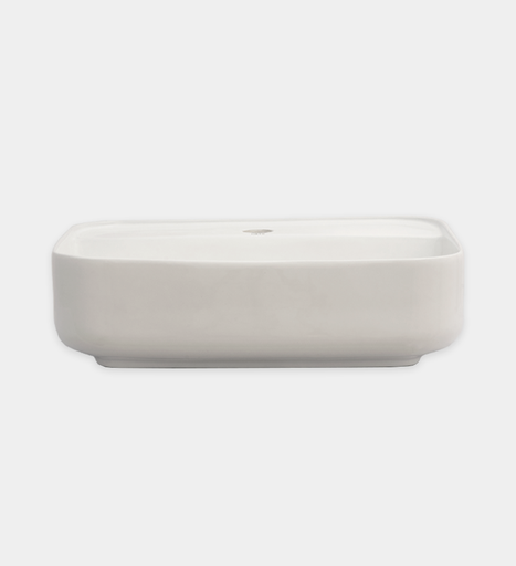 [BALMSM.0040] Lavamanos Para Sobre Mesón Hove Rectangular  Modelo A422B Acabado Blanco 50Cm X 40Cm X 13Cm