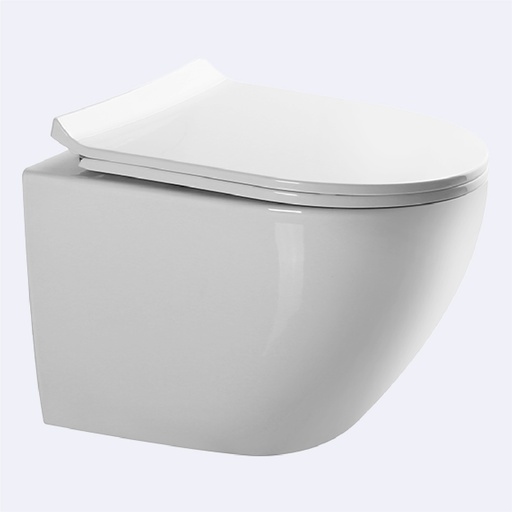 [BASRIN.0169] Inodoro Hove Suspendido  Modelo Torney Acabado Blanco 53Cm X 36Cm X 35Cm