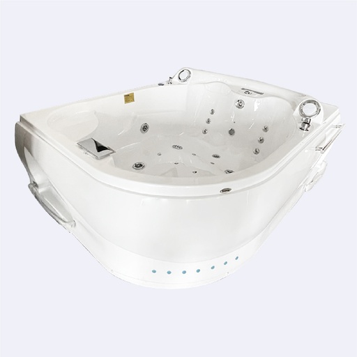 [BATHHI.0011] Tina Hidromasaje Hove Metacrilato  Modelo Duo My-1556 Izquierda Acabado Blanco 185Cm X 140Cm X 78Cm