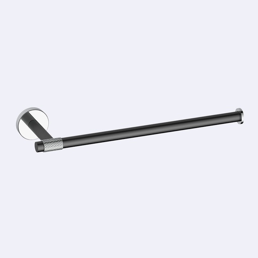 [CBCBAP.0428] Toallero Barra Hove  Modelo Sargis Acabado Negro Mate 33Cm X 10Cm X 2Cm