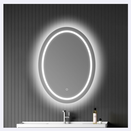 [CBESEC.0054] Espejo Hove Ovalado  Modelo H-3006 Con Iluminación Led  60Cm X 80Cm X 3Cm
