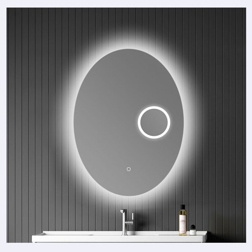 [CBESEC.0056] Espejo Hove Ovalado  Modelo H-3004 Con Iluminación Led  60Cm X 80Cm X 3Cm