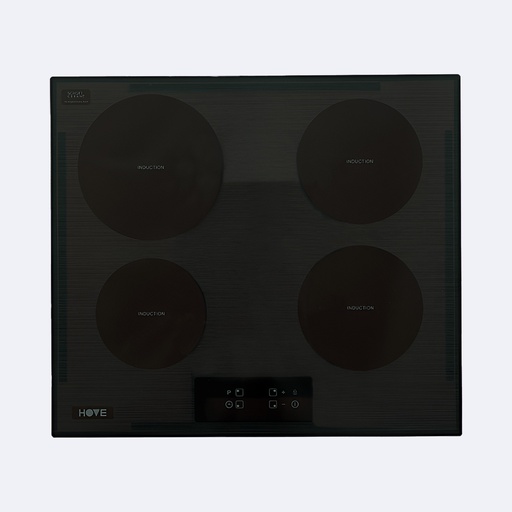 [ELCCIN.0062] Cocina Empotrable Hove De Inducción Cristal Arenado Negro  60Cm