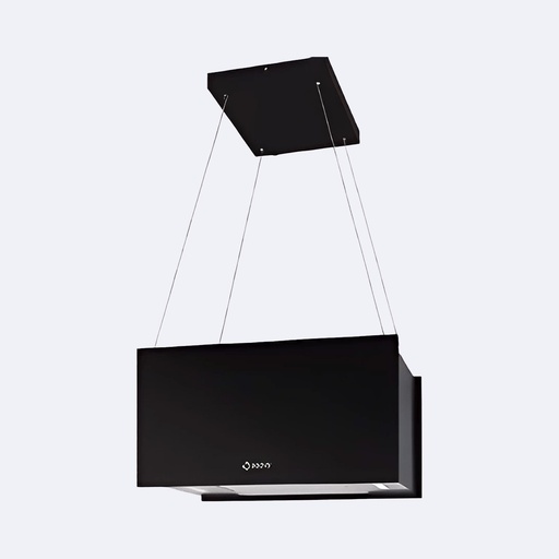 [ELCEDI.0036] Campana De Extracción Hove Decorativa Isla Diseño Lámpara Cristal Negro 60Cm