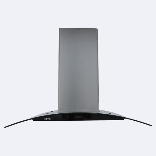 [ELCEDI.0037] Campana De Extracción Hove Decorativa Isla Acero Inoxidable Con Vidrio Curvo  90Cm