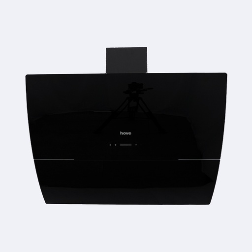 [ELCEDP.0010] Campana De Extracción Hove Decorativa De Pared Vidrio Curvo Negro De 90Cm