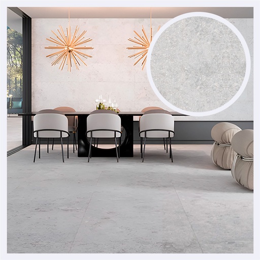 [PRCRCE.0165] Ceramica Tipo Cemento Cavallina  Blanco (40X120)Cm