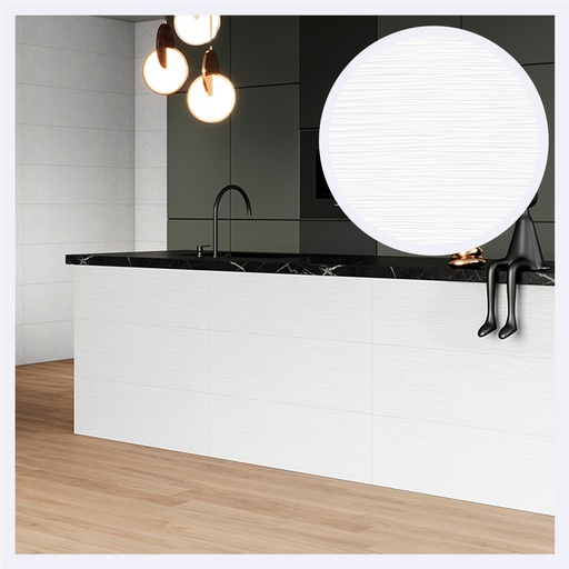 [PRCRPL.0197] Ceramica Tipo Plano Candidus Fold Blanco (31X91)Cm