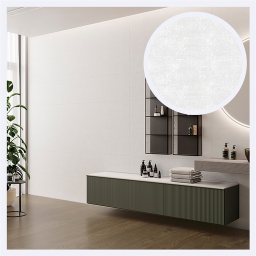 [PRCRPL.0201] Ceramica Tipo Plano Absolute Shell Blanco (40X120)Cm