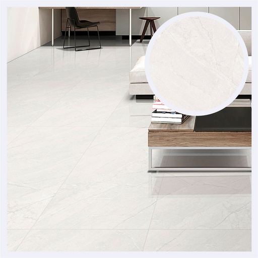 [PRPLMR.0478] Porcelanato Tipo Marmolizado Miami Bianco  Blanco (80X160X0.9)Cm