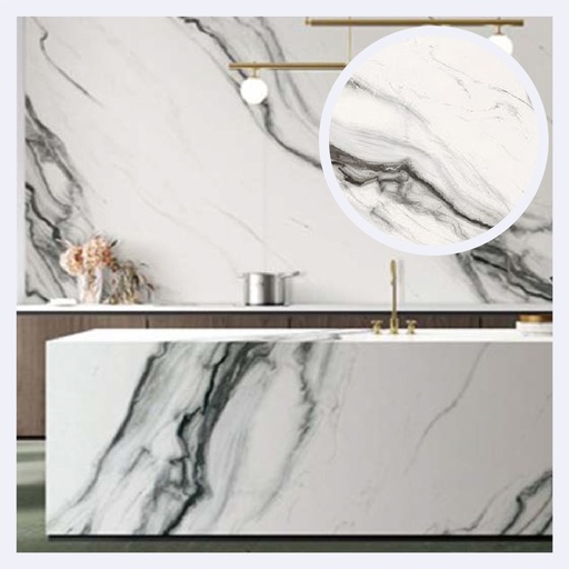 [PRPLMR.0540] Porcelanato Tipo Marmolizado Panda   (120X270X0.9)Cm