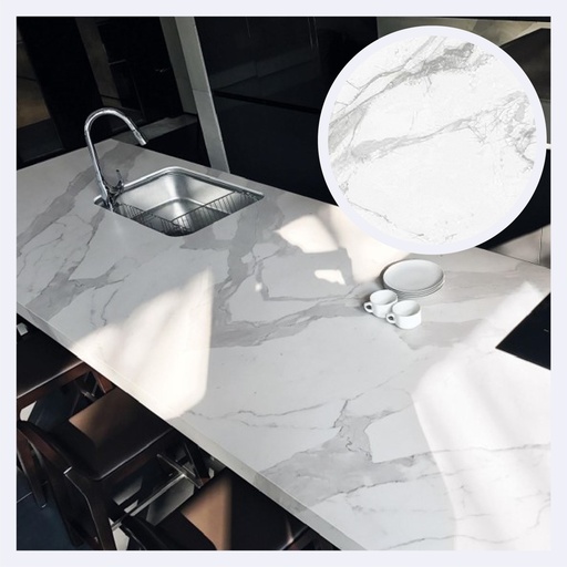 [PRPLMR.0547] Porcelanato Tipo Marmolizado Statuario   (120X270X0.9)Cm