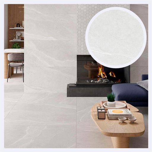 [PRPLMR.0557] Porcelanato Tipo Marmolizado Austral  Pearl (59X119)Cm