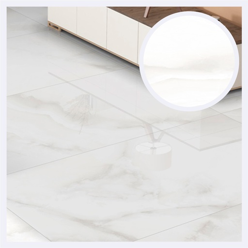 [PRPLMR.0572] Porcelanato Tipo Marmolizado Westen Bianco  Blanco (80X160X0.9)Cm