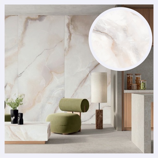 [PRPLMR.0687] Porcelanato Tipo Marmolizado Dafne Cold   (120X280X0.6)Cm