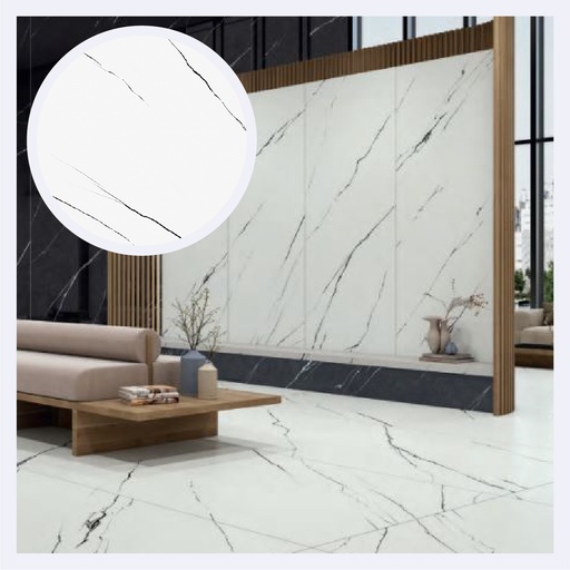 [PRPLMR.0688] Porcelanato Tipo Marmolizado Kervin  White (120X280X0.6)Cm