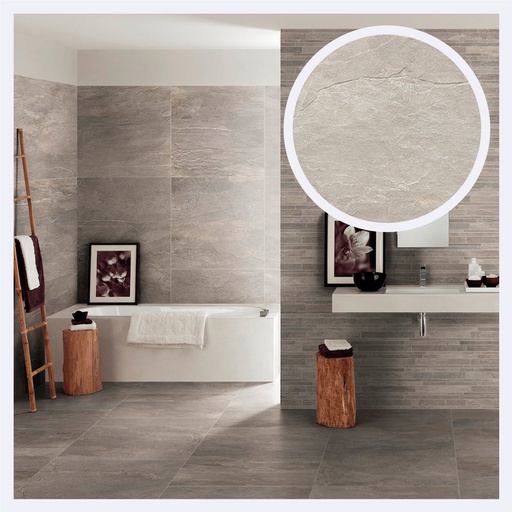 [PRPLPI.0383] Porcelanato Tipo Piedra Ardoise  Gris (120X240X0.6)Cm