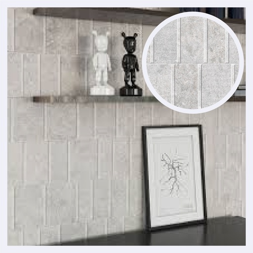 [PRCRCE.0167] Ceramica Tipo Cemento Cavallina Metric Blanco (40X120)Cm