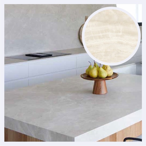 [PRPLMR.0275] Porcelanato Tipo Marmolizado Onix Avorio   (162X324X1.25)Cm