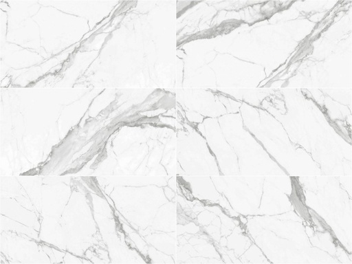 [PRPLMR.0546] Porcelanato Tipo Marmolizado Statuario   (120X270X0.9)Cm